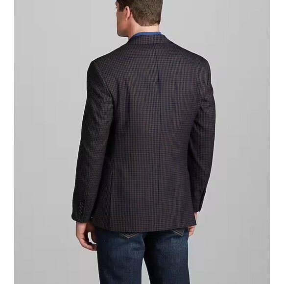 44L JOS A BANK Executive Men's Blazer Traditional Fit Check SportCoat E111562 - Picture 3 of 16